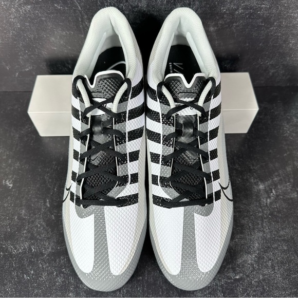 VAPOR EDGE SPEED 360 PHOTON DUST MENS FOOTBALL CLEATS SIZE 14 WHITE GRAY BLACK - Picture 2 of 10